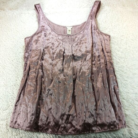 NWOT J. Crew Metallic Silk Smocked Tunic Top Tank Women's 12P Whimsygoth. Femine - Picture 5 of 7